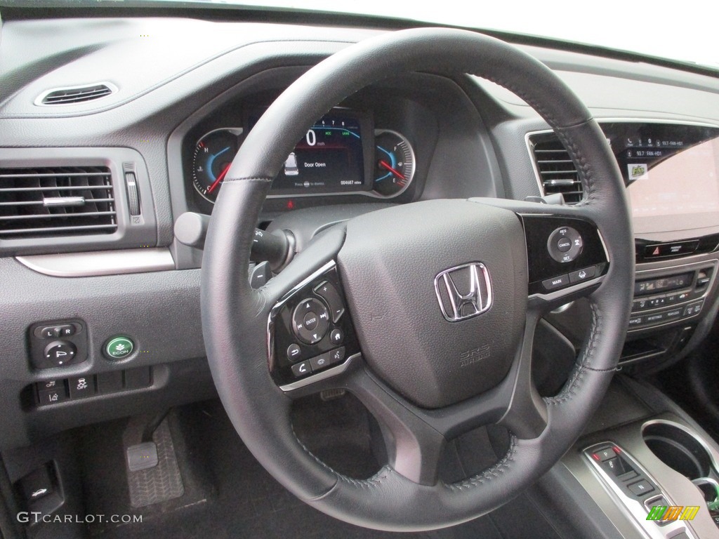 2021 Honda Pilot EX-L AWD Black Steering Wheel Photo #142267873