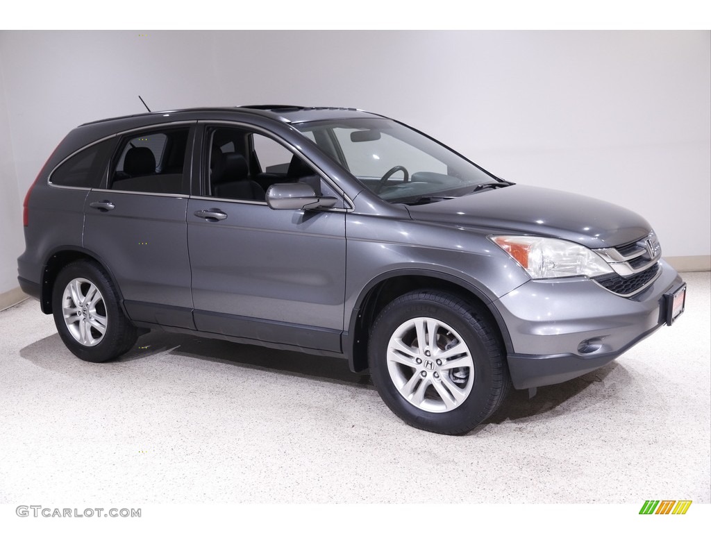 2010 CR-V EX-L AWD - Polished Metal Metallic / Black photo #1