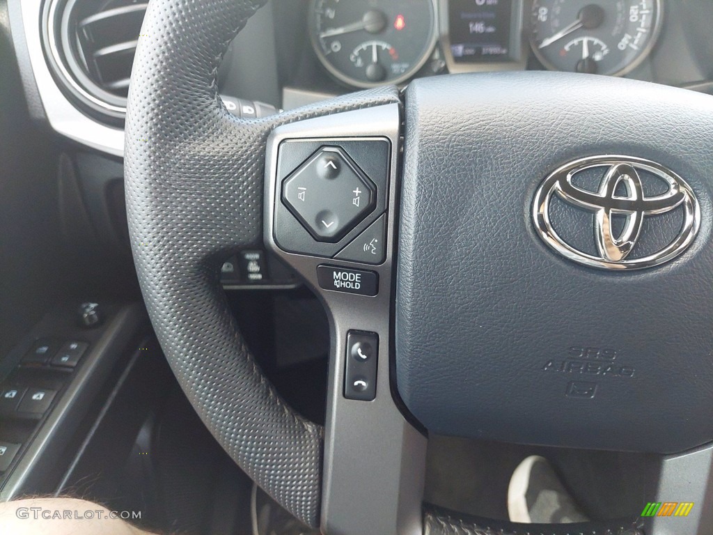 2020 Toyota Tacoma TRD Off Road Double Cab 4x4 TRD Cement/Black Steering Wheel Photo #142269916