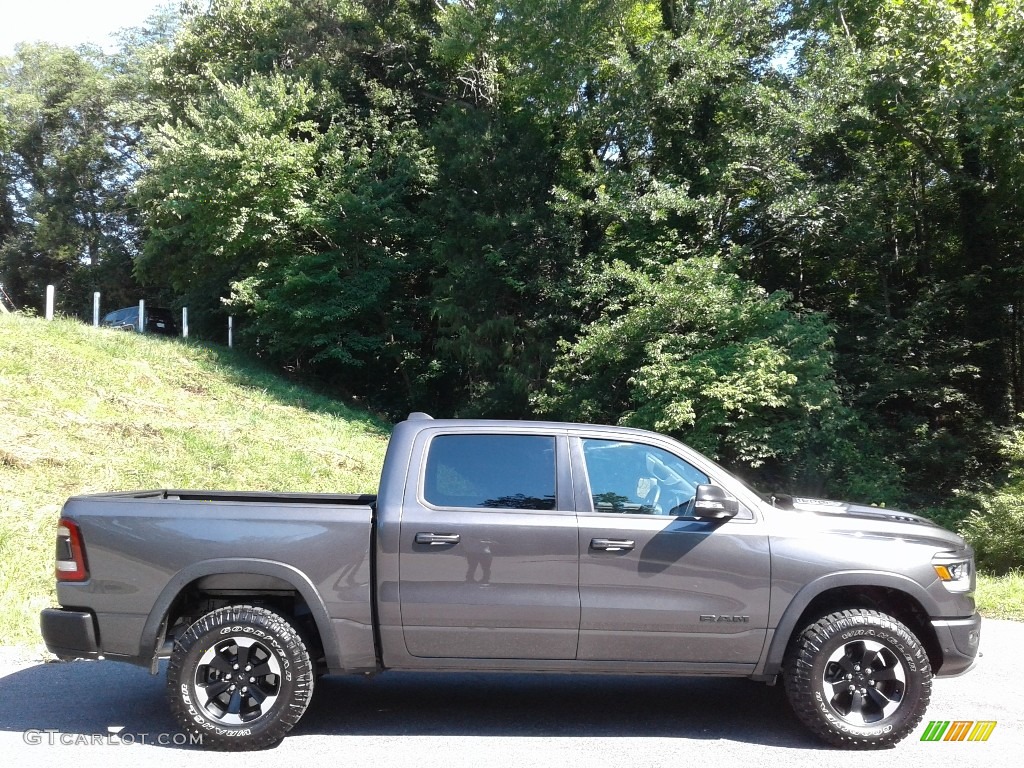 Granite Crystal Metallic 2021 Ram 1500 Rebel Crew Cab 4x4 Exterior Photo #142270002