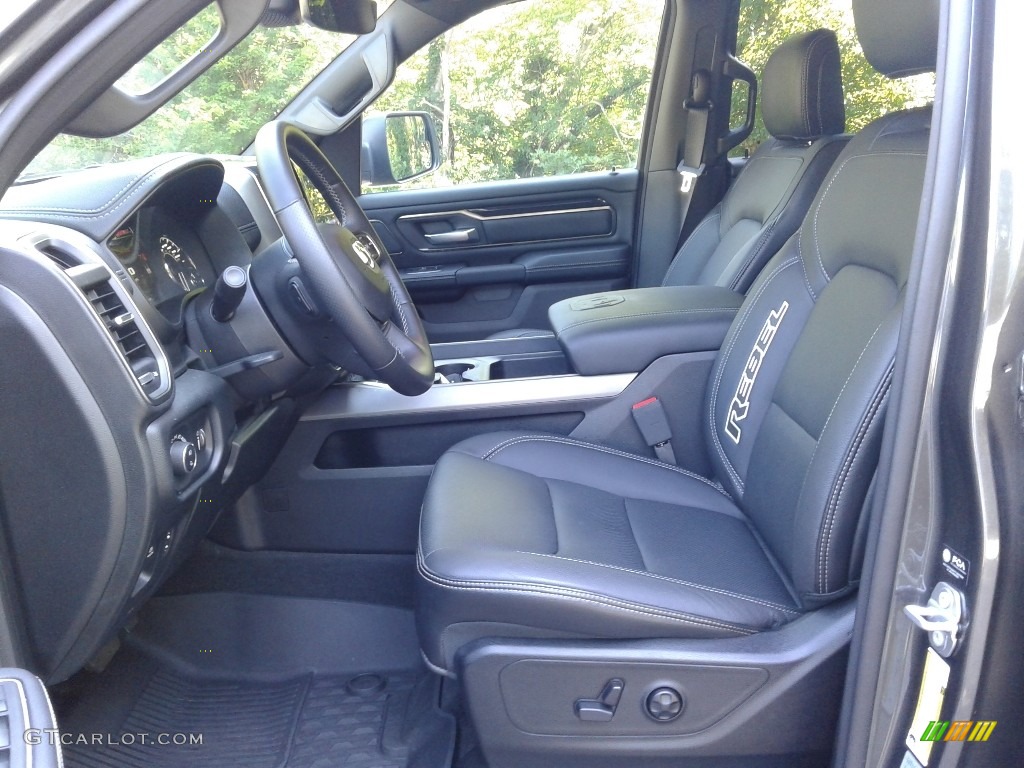 Black Interior 2021 Ram 1500 Rebel Crew Cab 4x4 Photo #142270186