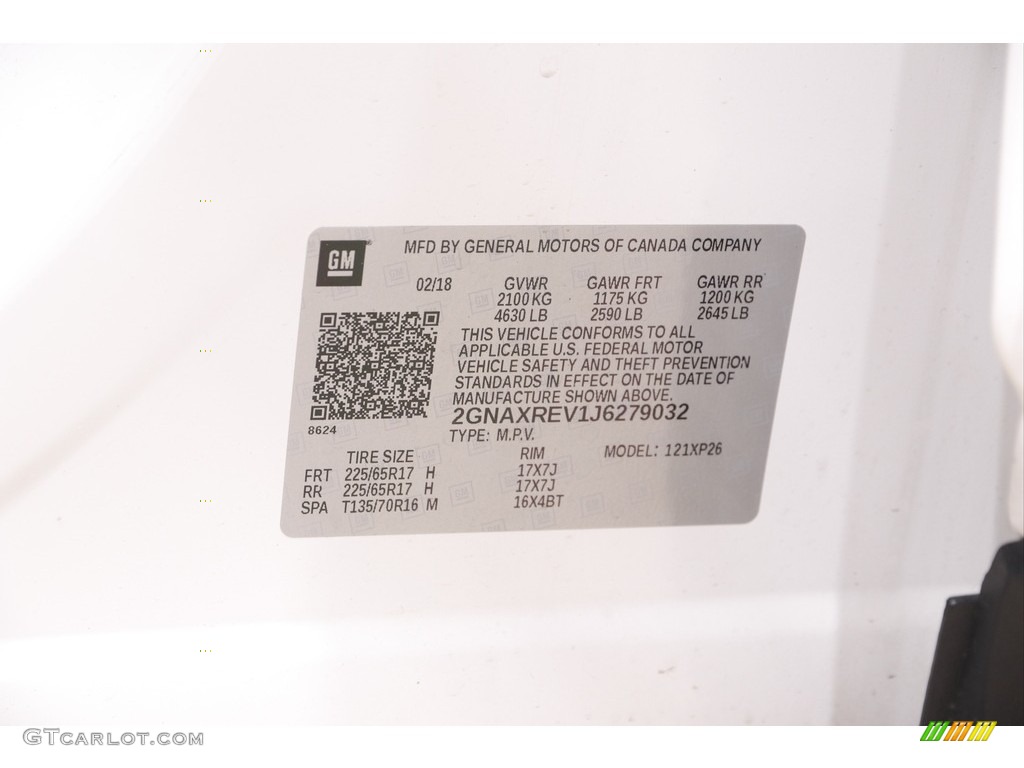 2018 Equinox LS AWD - Summit White / Medium Ash Gray photo #18