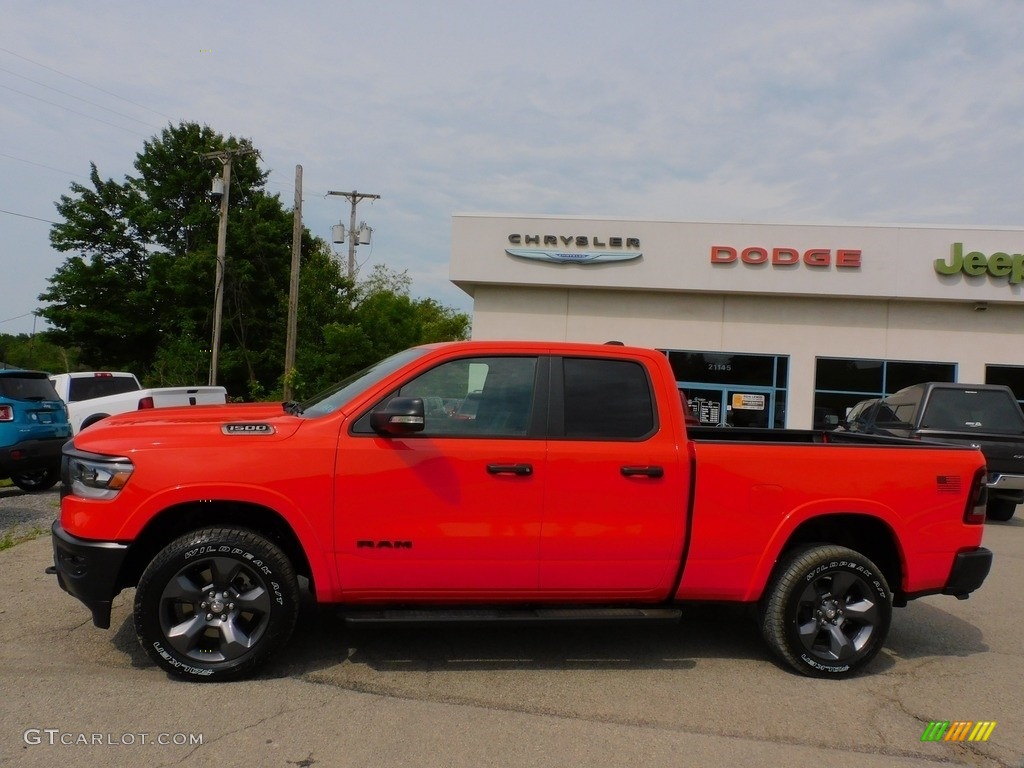 Spitfire Orange 2021 Ram 1500 Big Horn Quad Cab 4x4 Exterior Photo #142271035