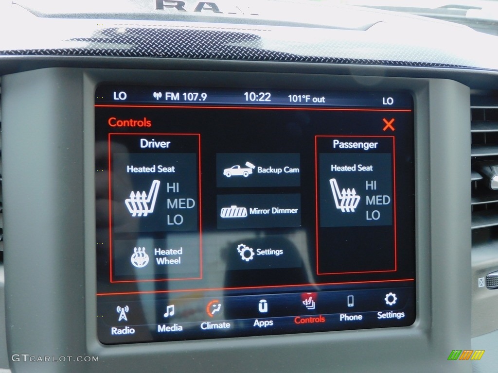 2021 Ram 1500 Big Horn Quad Cab 4x4 Controls Photo #142271173