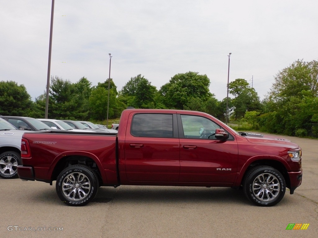 Delmonico Red Pearl 2021 Ram 1500 Laramie Crew Cab 4x4 Exterior Photo #142273195
