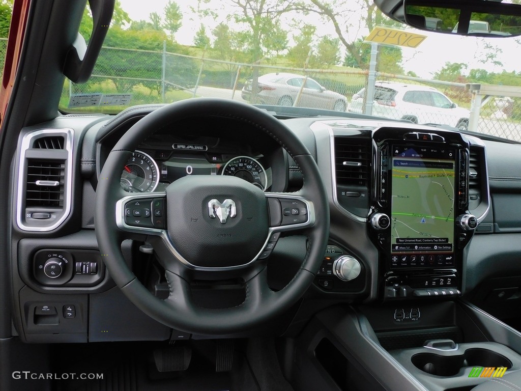 2021 Ram 1500 Laramie Crew Cab 4x4 Black Dashboard Photo #142273402