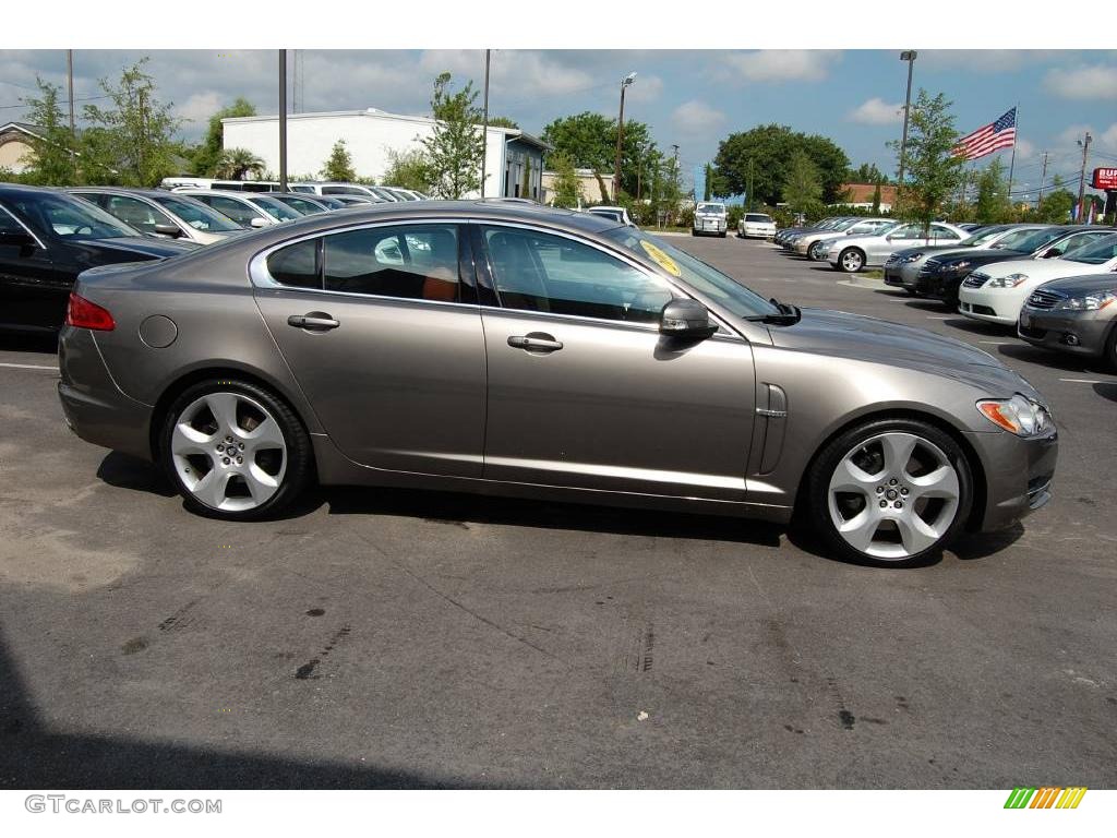 2009 XF Supercharged - Vapour Grey Metallic / Champagne/Truffle photo #14