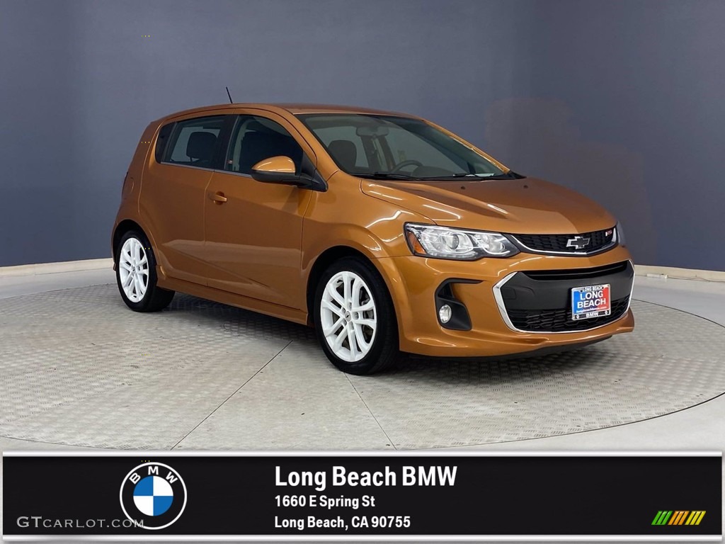 2018 Sonic LT Hatchback - Orange Burst Metallic / Jet Black photo #1