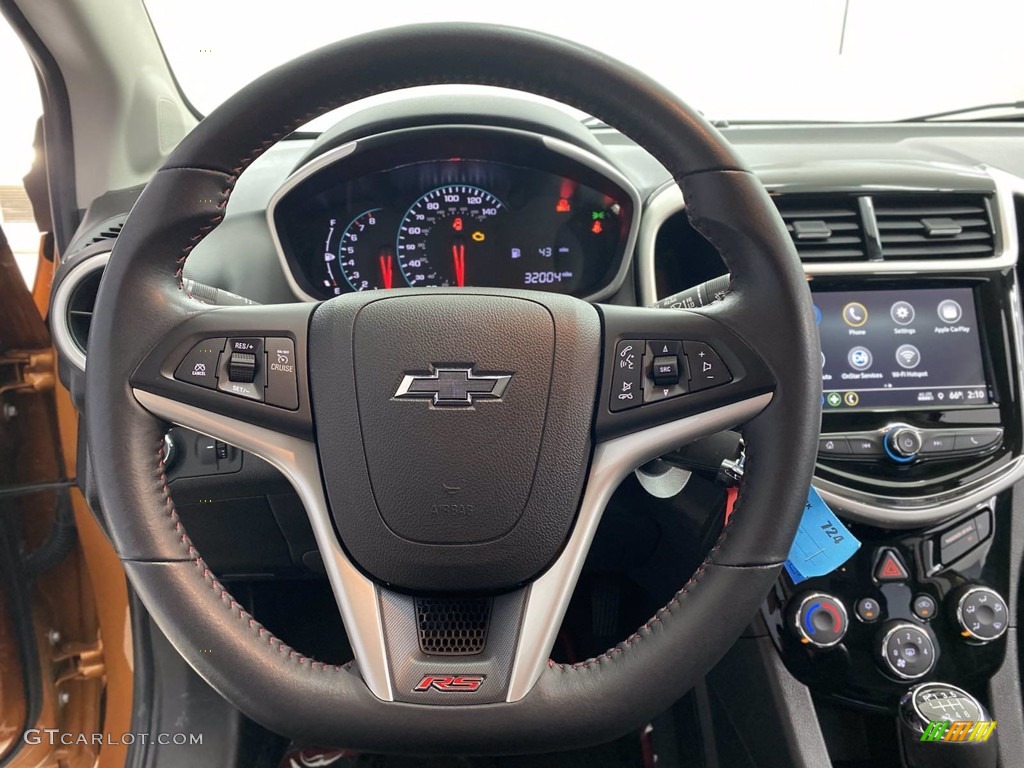 2018 Chevrolet Sonic LT Hatchback Jet Black Steering Wheel Photo #142275196