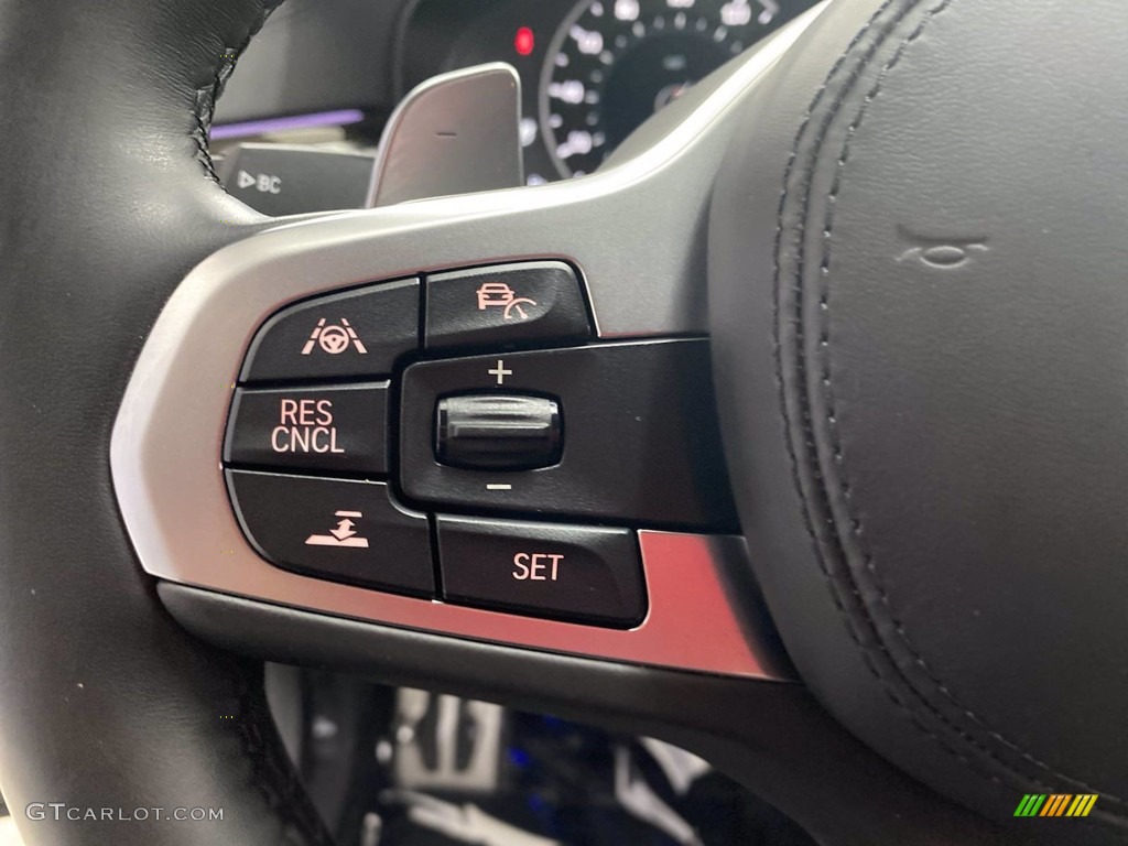 2018 BMW 5 Series M550i xDrive Sedan Mocha Steering Wheel Photo #142275787