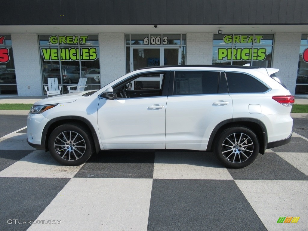 Blizzard White Pearl Toyota Highlander