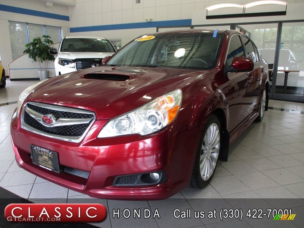 Ruby Red Pearl Subaru Legacy