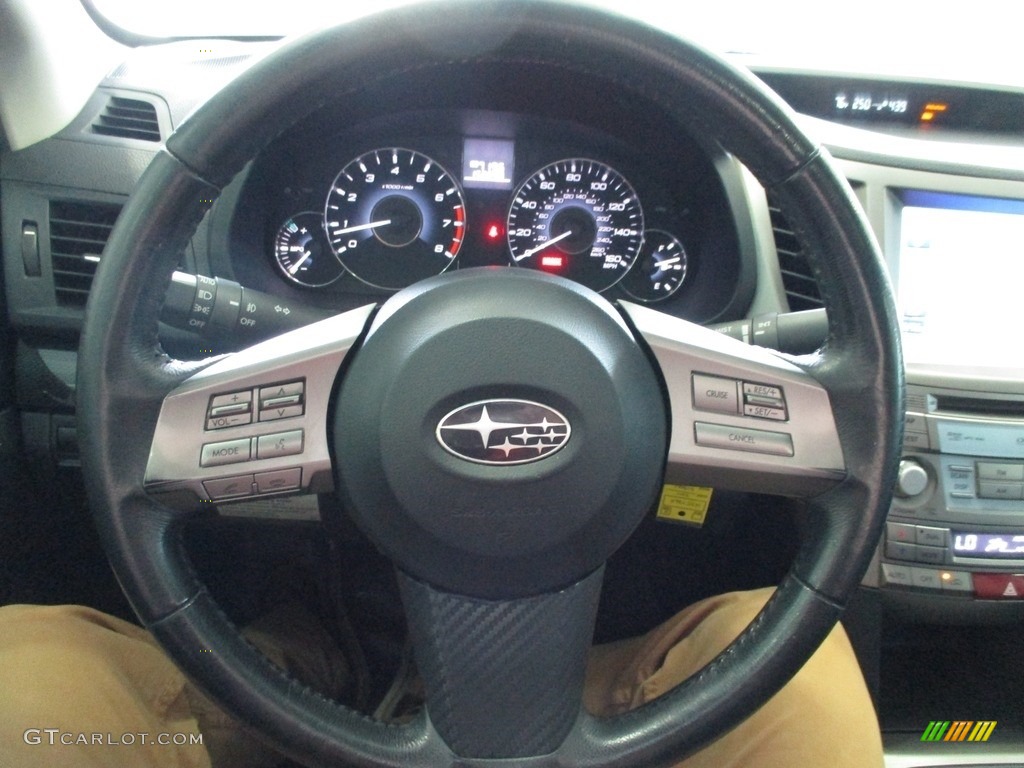 2011 Subaru Legacy 2.5GT Limited Off-Black Steering Wheel Photo #142278972