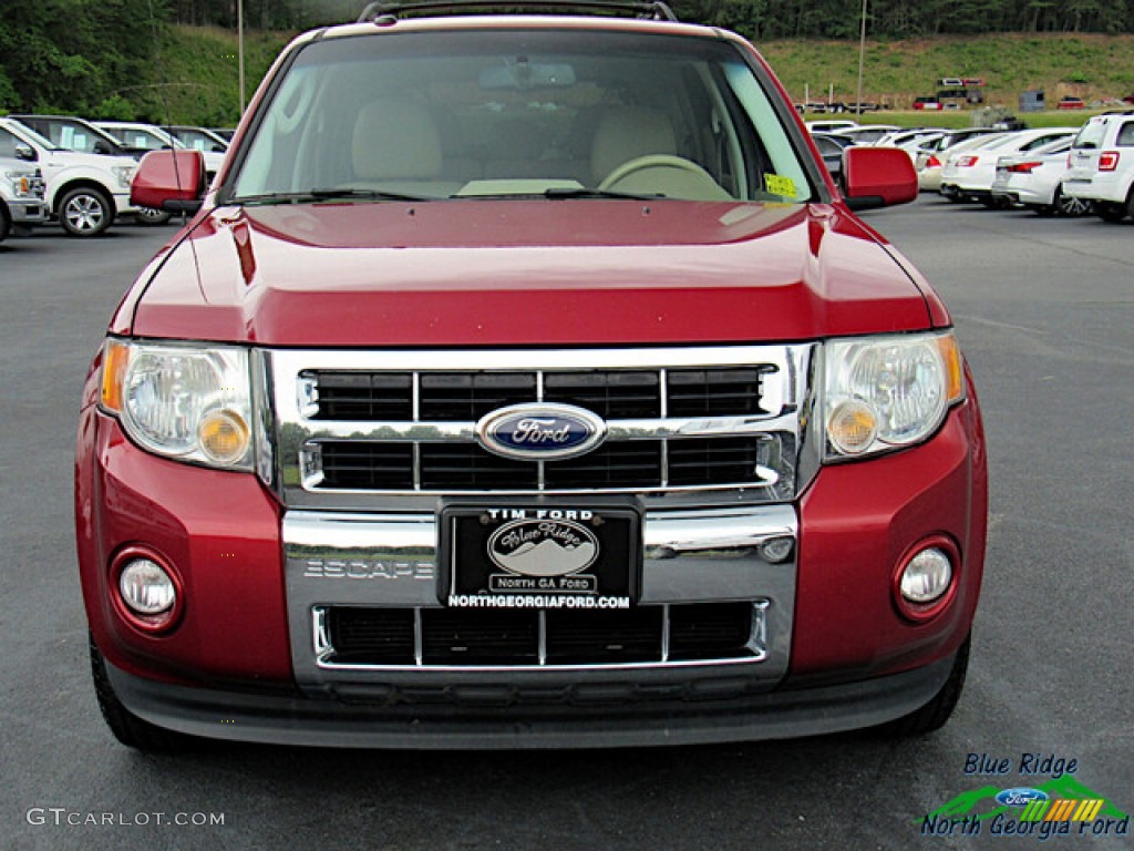 2012 Escape Limited V6 4WD - Toreador Red Metallic / Camel photo #8