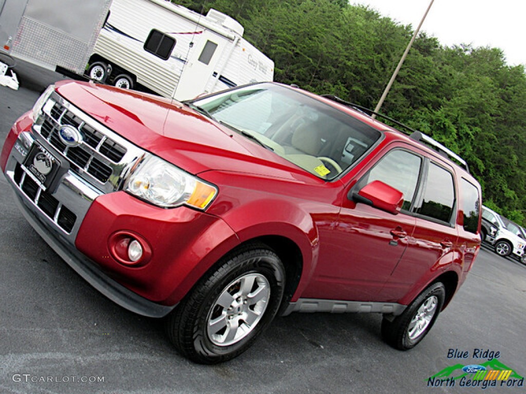 2012 Escape Limited V6 4WD - Toreador Red Metallic / Camel photo #24