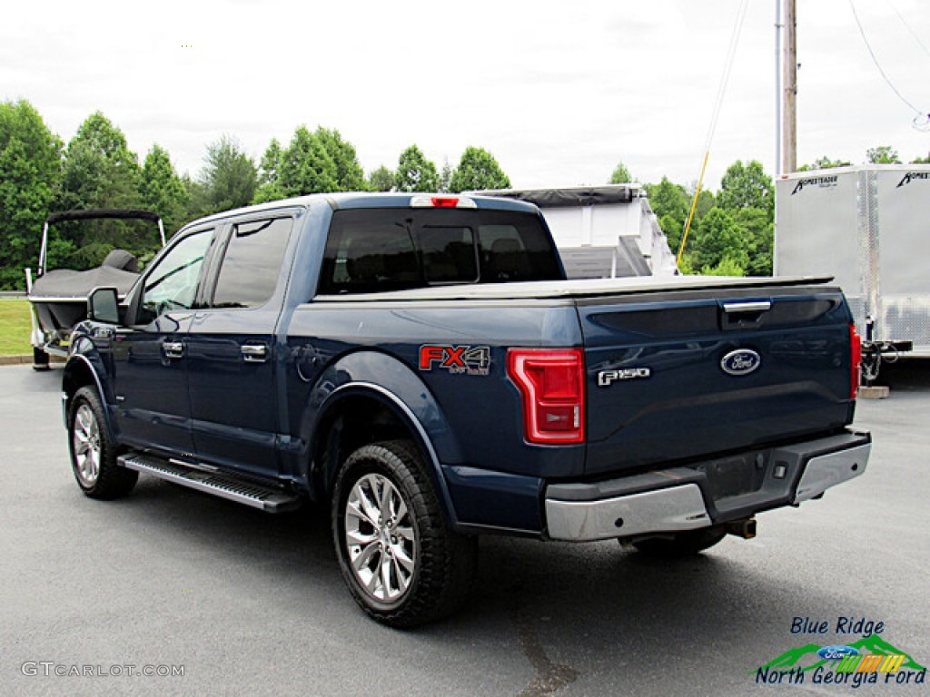2016 F150 Lariat SuperCrew 4x4 - Blue Jeans / Medium Light Camel photo #3