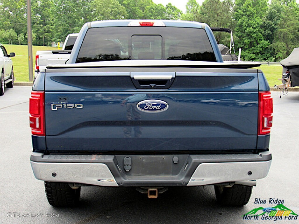 2016 F150 Lariat SuperCrew 4x4 - Blue Jeans / Medium Light Camel photo #4