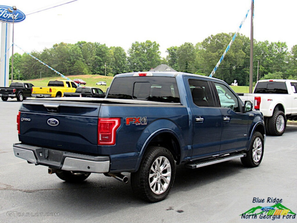 2016 F150 Lariat SuperCrew 4x4 - Blue Jeans / Medium Light Camel photo #5