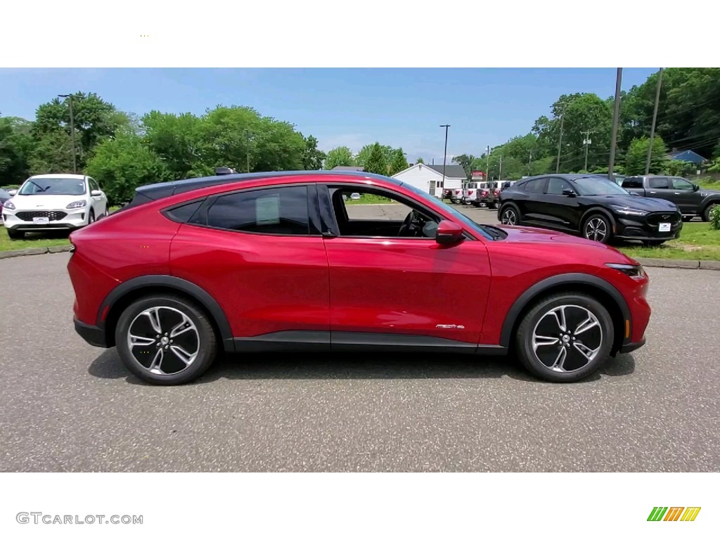 Rapid Red Metallic 2021 Ford Mustang Mach-E Select eAWD Exterior Photo #142280030