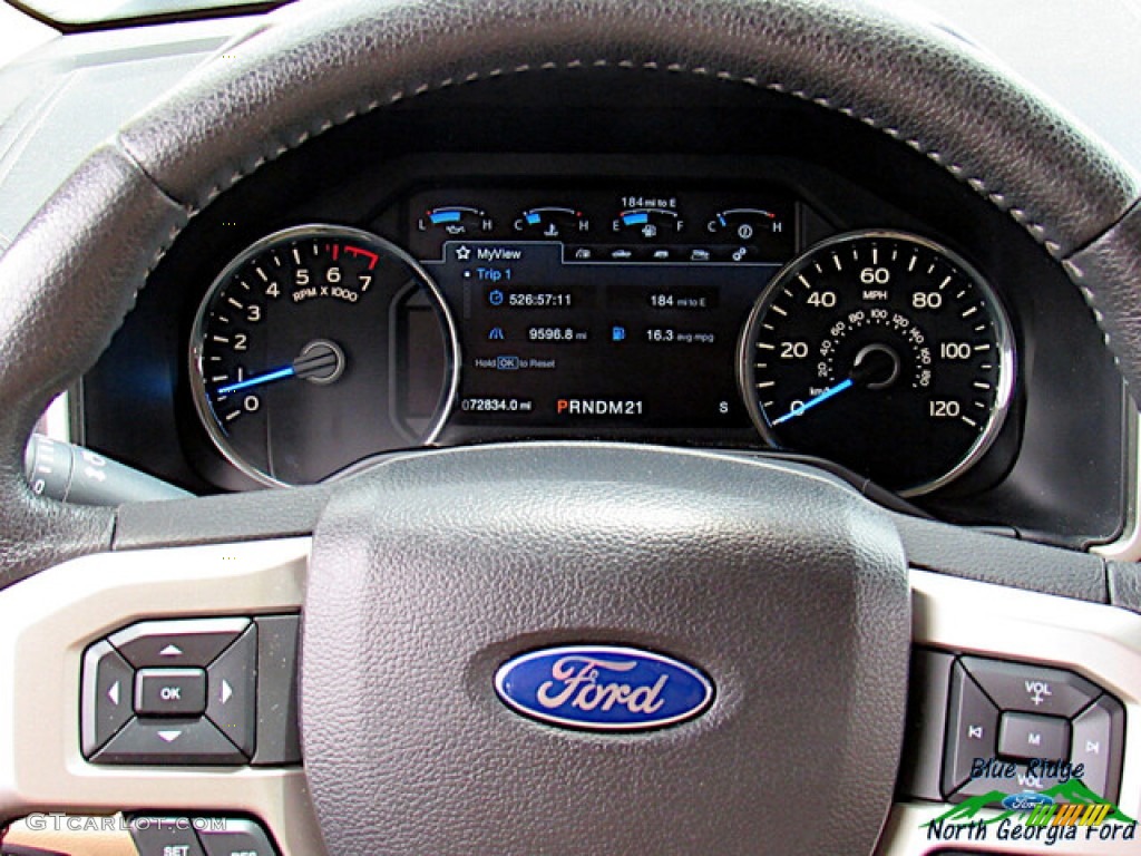 2016 F150 Lariat SuperCrew 4x4 - Blue Jeans / Medium Light Camel photo #16