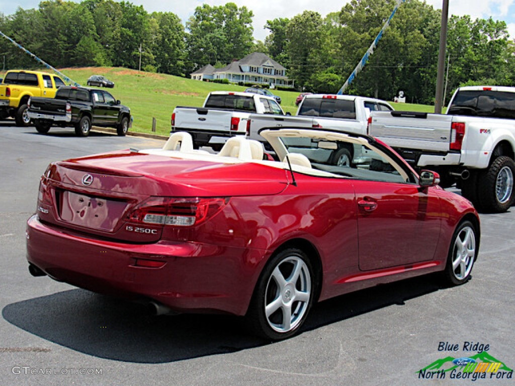 2010 IS 250C Convertible - Matador Red Mica / Alabaster photo #5