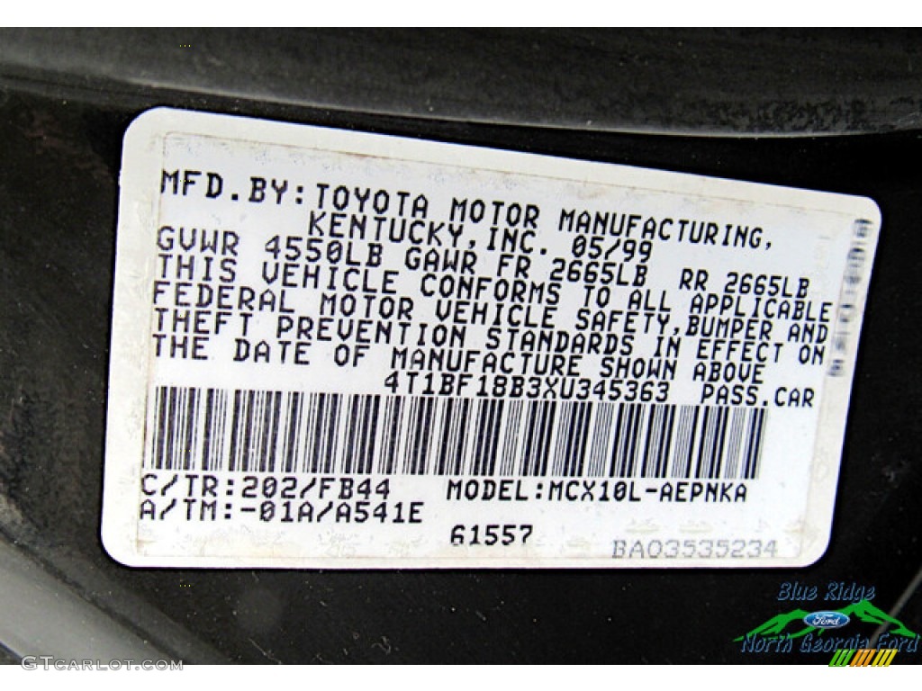1999 Avalon XL - Black / Quartz photo #17