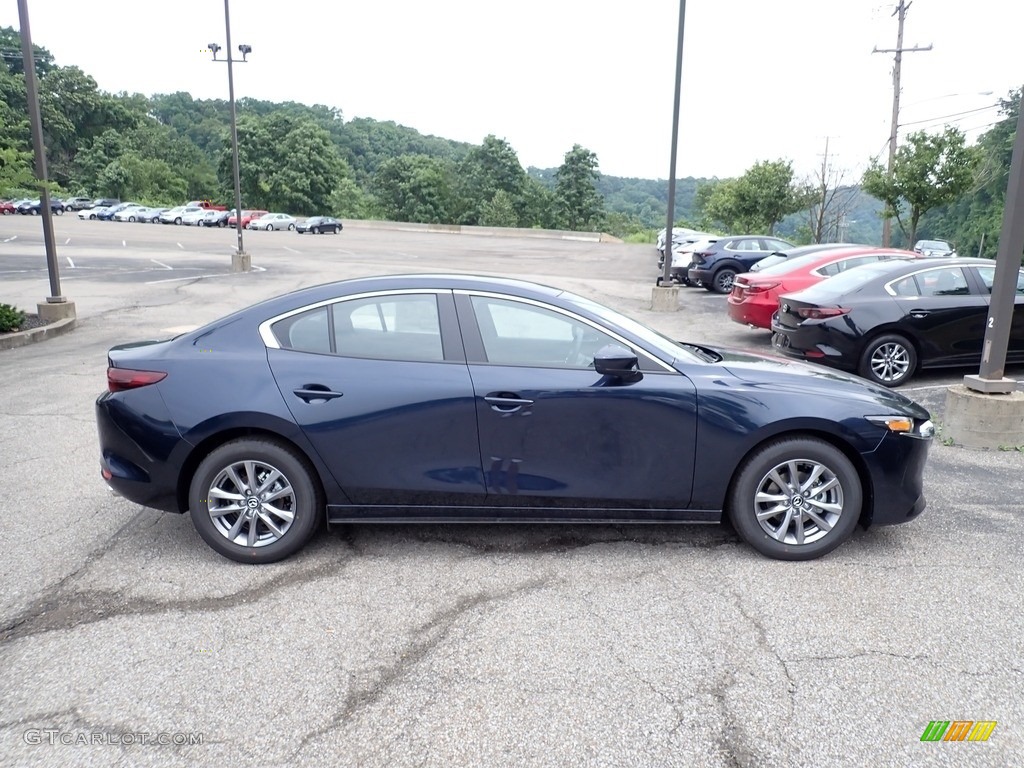 2021 Mazda3 2.5 S Sedan - Deep Crystal Blue Mica / Black photo #1