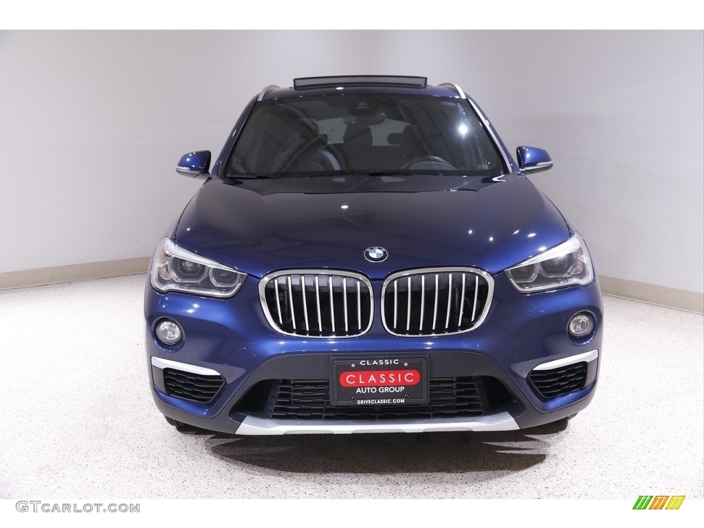 2018 X1 xDrive28i - Mediterranean Blue Metallic / Black photo #2