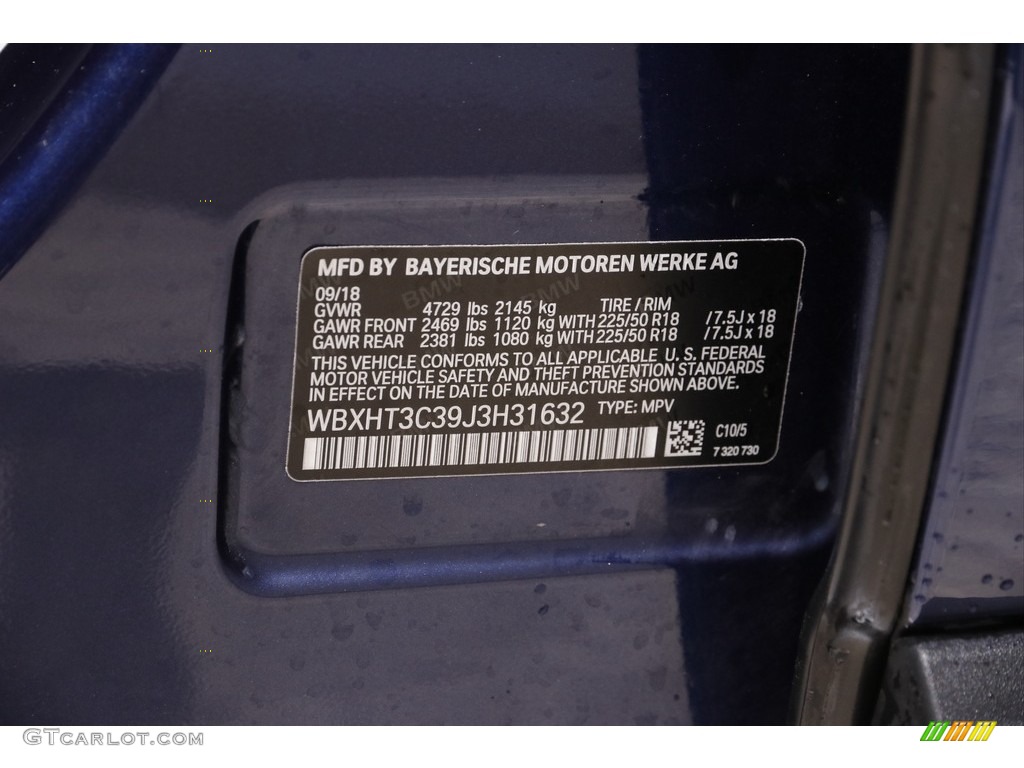 2018 X1 xDrive28i - Mediterranean Blue Metallic / Black photo #25