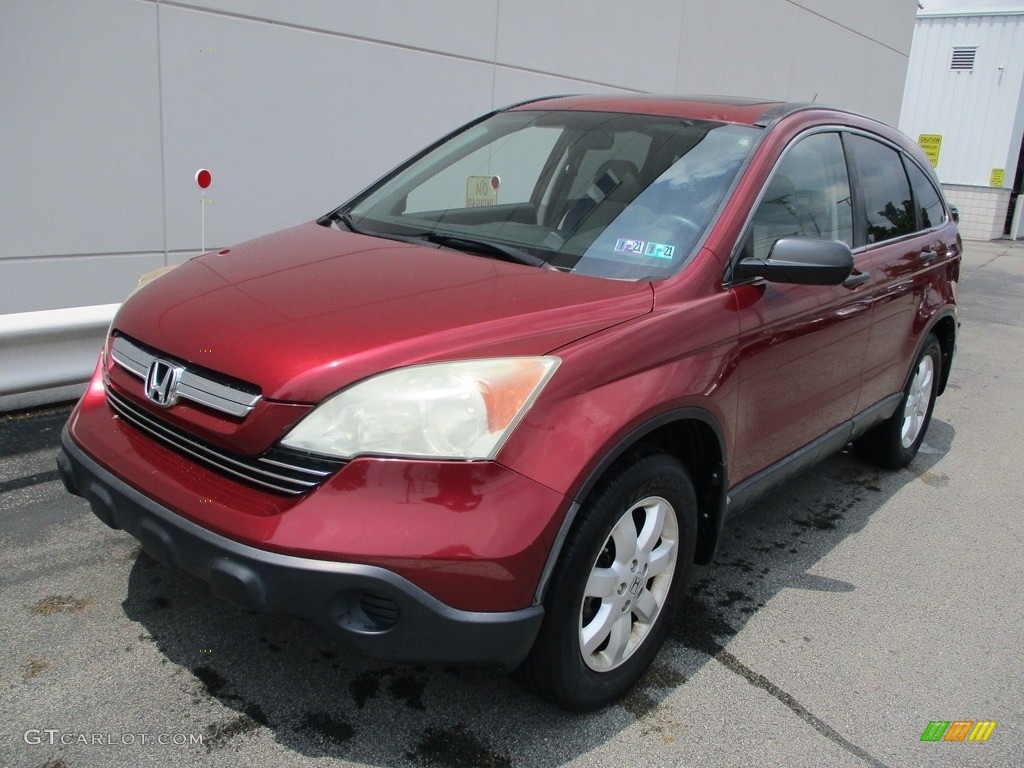 2009 CR-V EX 4WD - Tango Red Pearl / Gray photo #9