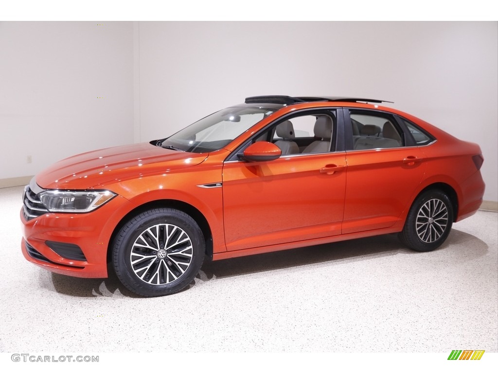 2019 Jetta SEL - Habanero Orange / Storm Gray photo #3
