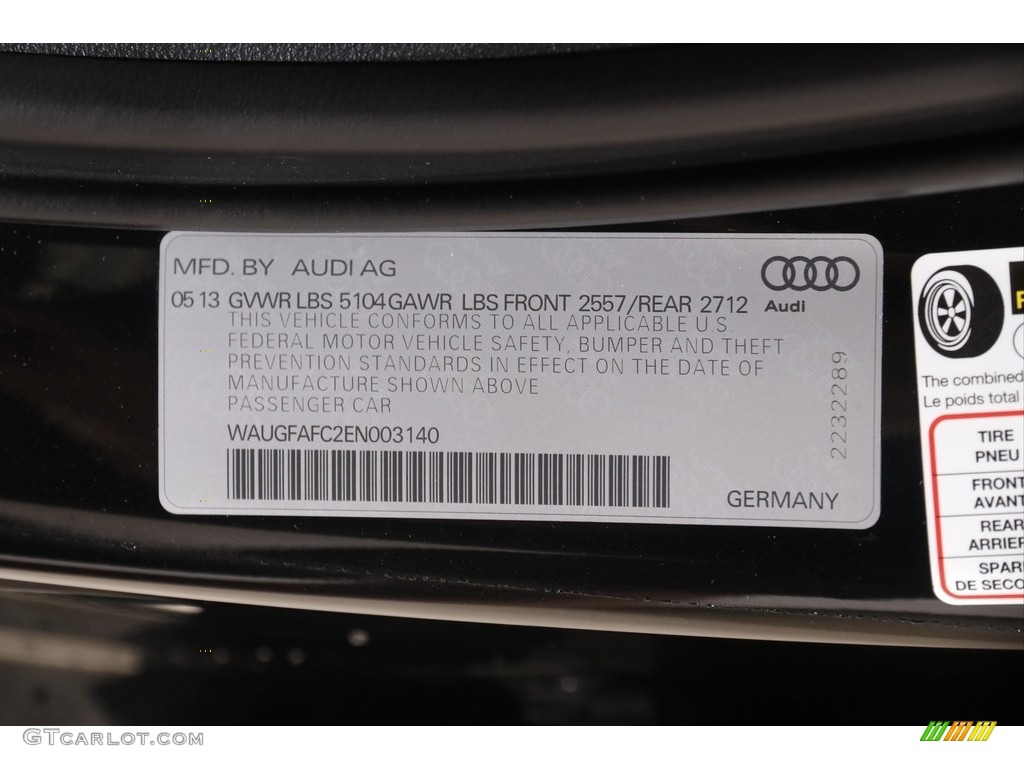 2014 A6 2.0T quattro Sedan - Brilliant Black / Black photo #24