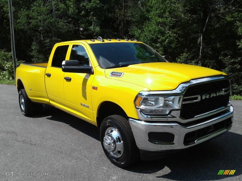 Detonator Yellow 2021 Ram 3500 Tradesman Crew Cab 4x4 Exterior Photo #142285738