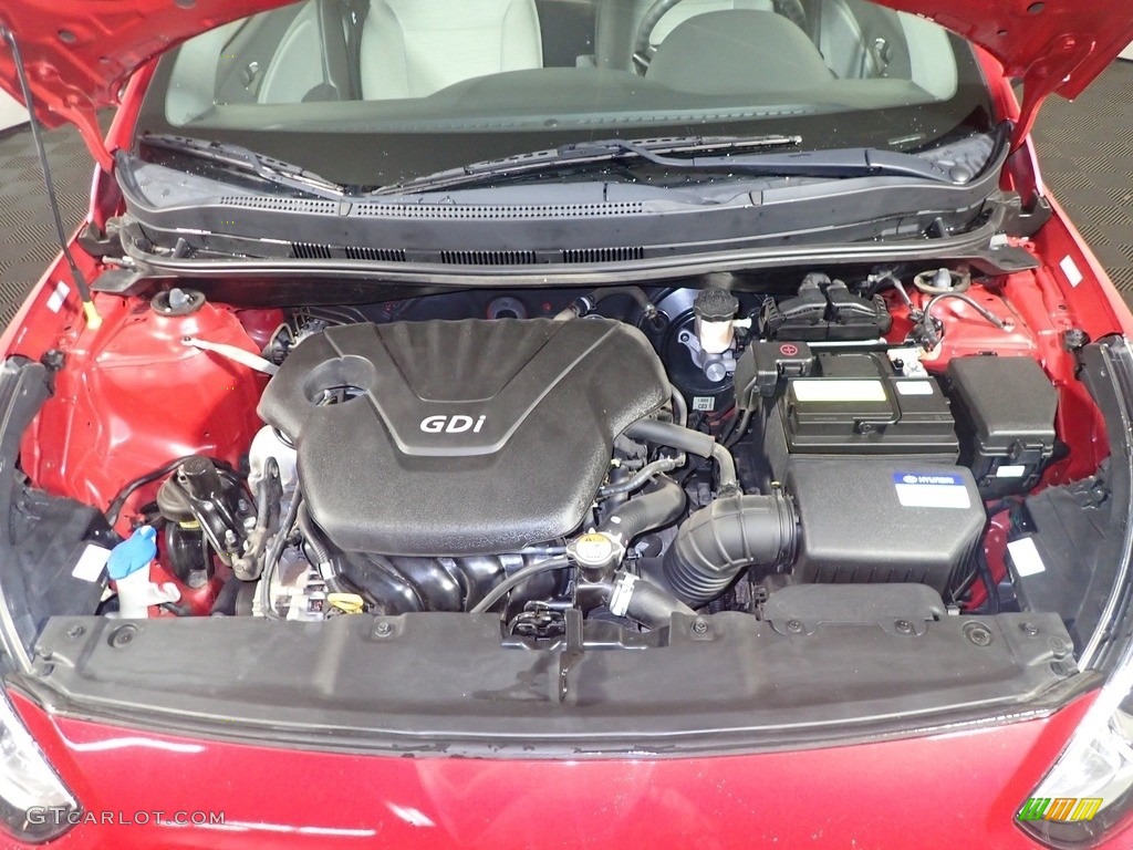 2016 Accent SE Sedan - Boston Red / Gray photo #6