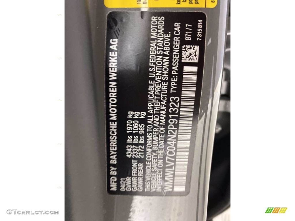 2022 Mini Clubman Cooper S Color Code Photos