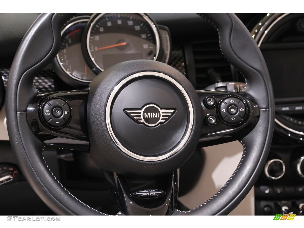 2019 Mini Convertible Cooper S Satellite Grey Lounge Leather Steering Wheel Photo #142289635