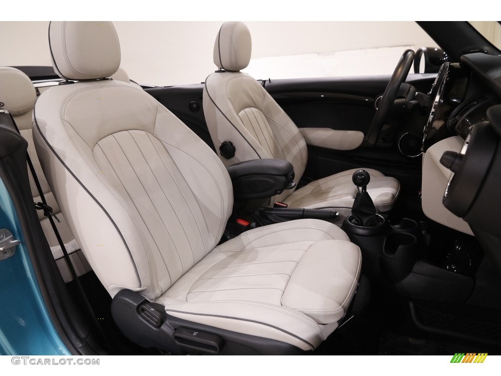Satellite Grey Lounge Leather Interior 2019 Mini Convertible Cooper S Photo #142289656