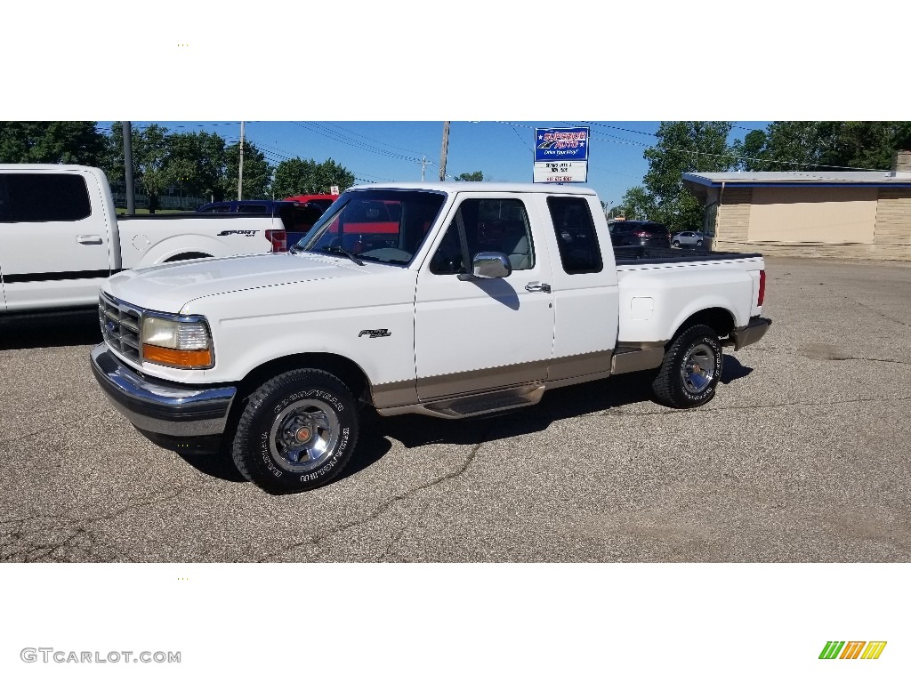 1994 F150 XLT Extended Cab - Oxford White / Grey photo #1