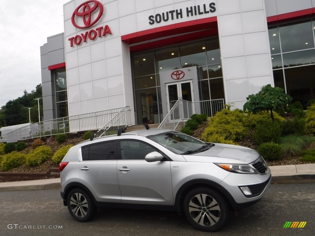2013 Sportage EX AWD - Mineral Silver / Black photo #2