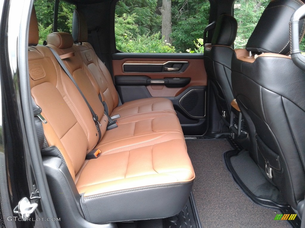 Black/New Saddle Interior 2021 Ram 1500 Long Horn Crew Cab 4x4 Photo #142293591