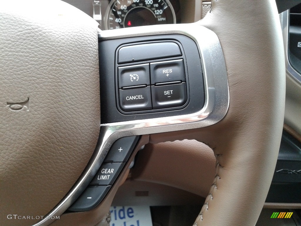 2021 Ram 2500 Laramie Crew Cab 4x4 Light Frost Beige/Mountain Brown Steering Wheel Photo #142294527