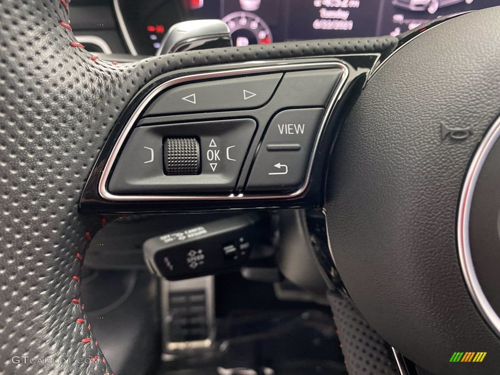 2018 Audi RS 5 2.9T quattro Coupe Black Steering Wheel Photo #142295127