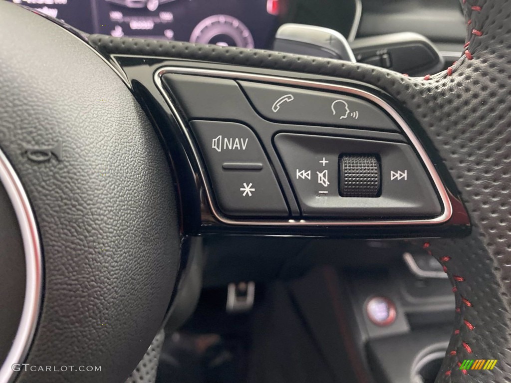 2018 Audi RS 5 2.9T quattro Coupe Black Steering Wheel Photo #142295151