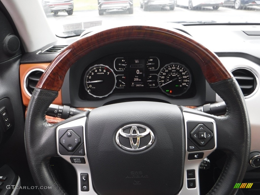 2019 Toyota Tundra 1794 Edition CrewMax 4x4 1794 Edition Premium Brown Steering Wheel Photo #142295274
