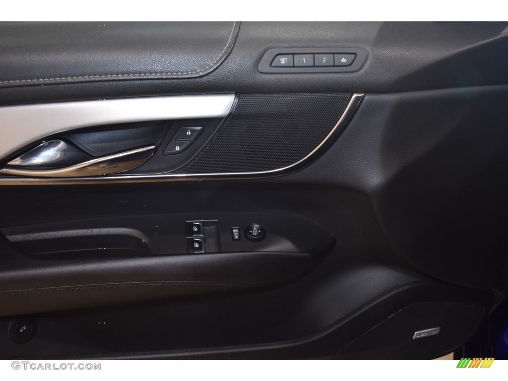 2015 Cadillac ATS 2.0T Luxury Coupe Jet Black/Jet Black Door Panel Photo #142295412