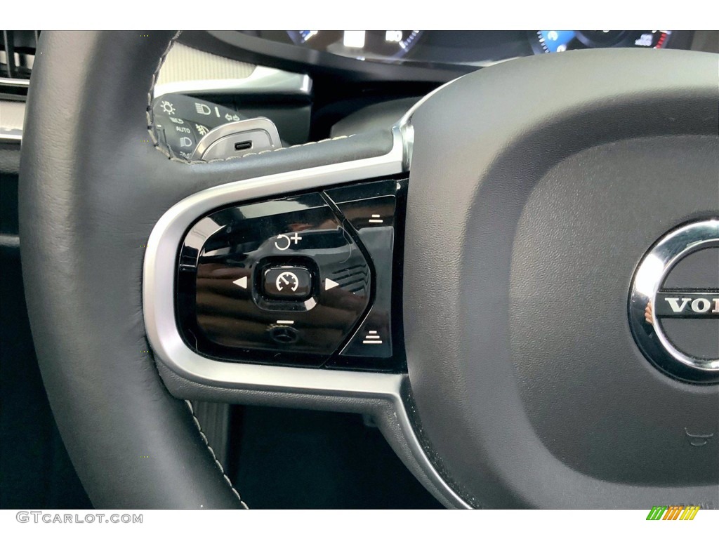 2019 Volvo S60 T5 R Design Charcoal Steering Wheel Photo #142295520