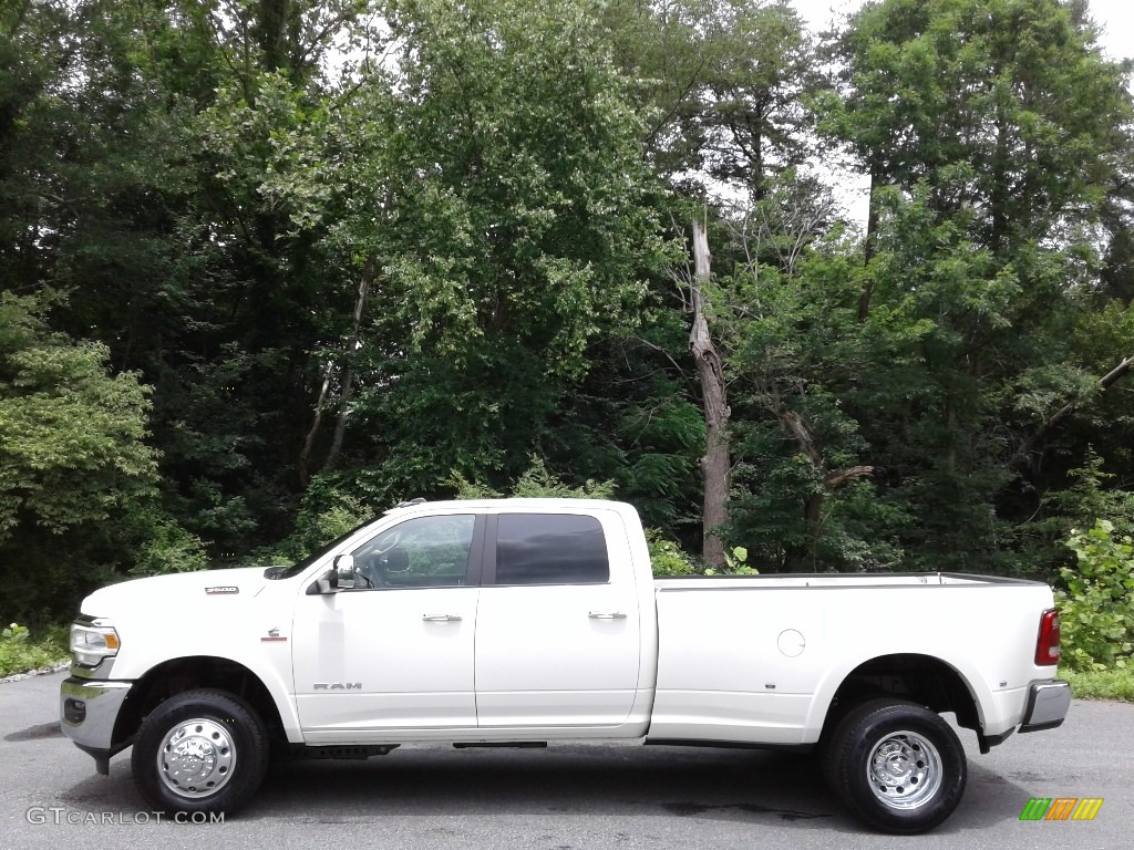 2021 3500 Laramie Crew Cab 4x4 - Pearl White / Black photo #1