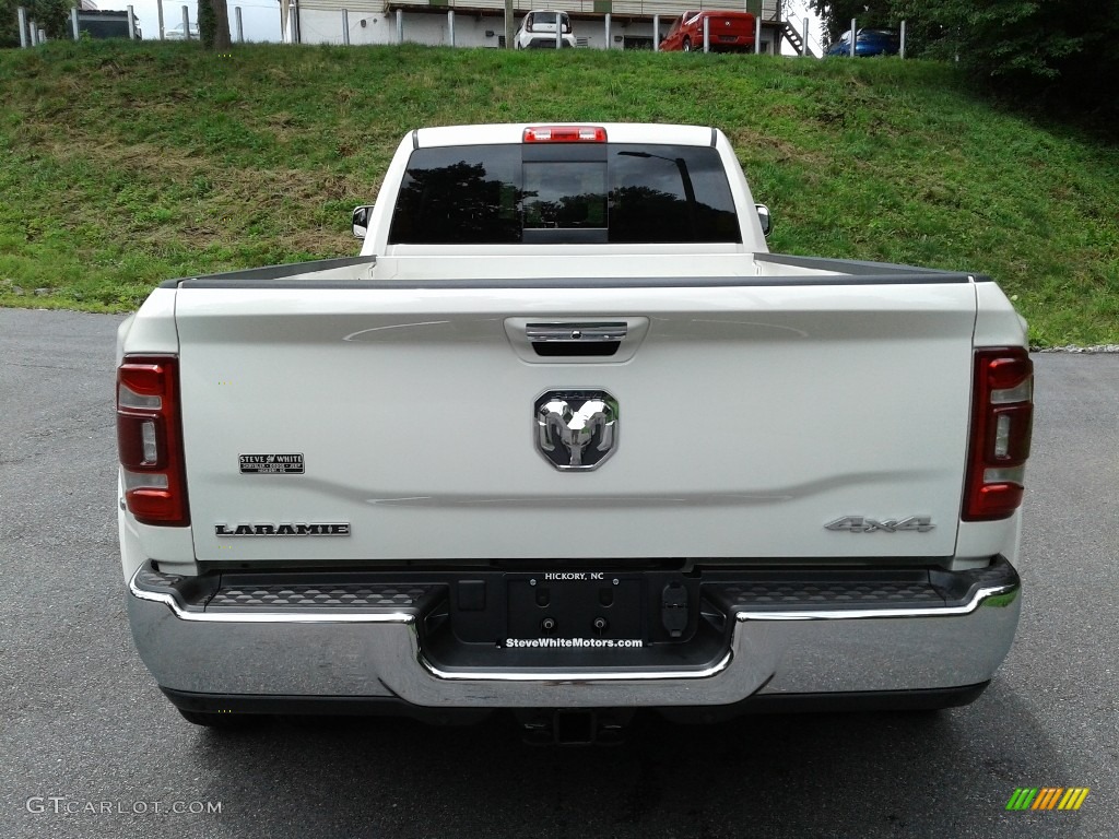 2021 3500 Laramie Crew Cab 4x4 - Pearl White / Black photo #7