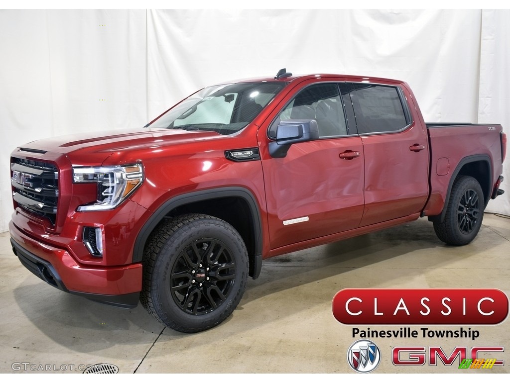 2021 Sierra 1500 Elevation Crew Cab 4WD - Cayenne Red Tintcoat / Jet Black photo #1