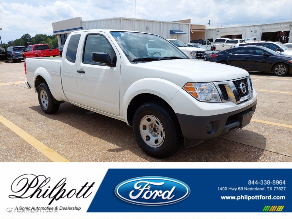 2017 Frontier S King Cab - Glacier White / Steel photo #1